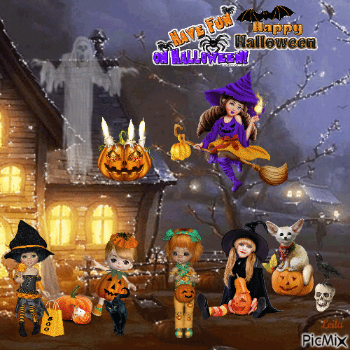 Have fun on Halloween. Happy Halloween - GIF animate gratis