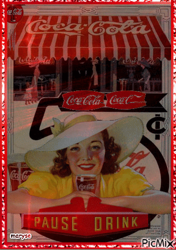coca cola vintage - Zdarma animovaný GIF