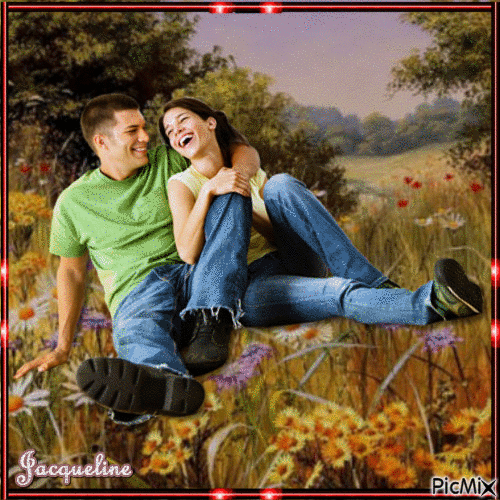 couple heureux - Ingyenes animált GIF