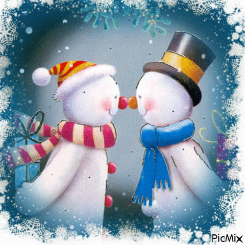 Bonhommes de neige - 免费动画 GIF