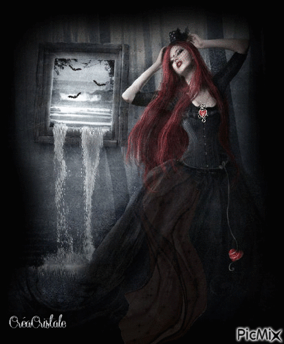 Femme gothique - Безплатен анимиран GIF