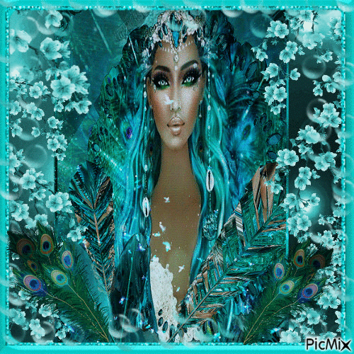 Lady Peacock - Free animated GIF