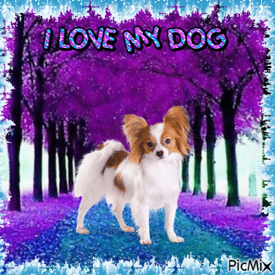 i love my dog - Gratis geanimeerde GIF