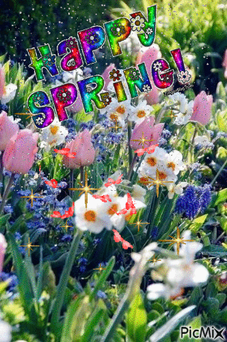 Happy spring - Gratis animeret GIF