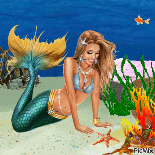 Mermaid - Animovaný GIF zadarmo