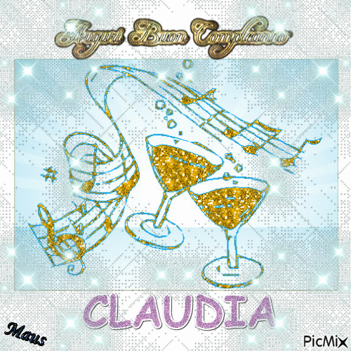 Auguri Claudia - GIF animasi gratis