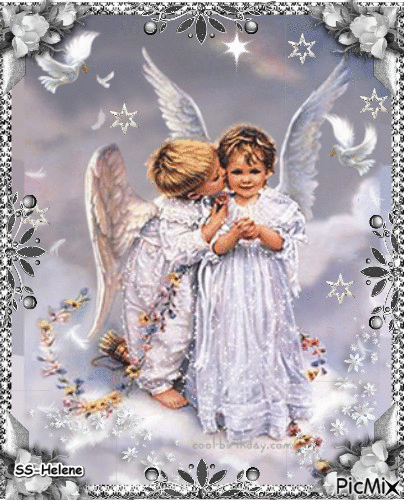 Two small angels. - Nemokamas animacinis gif
