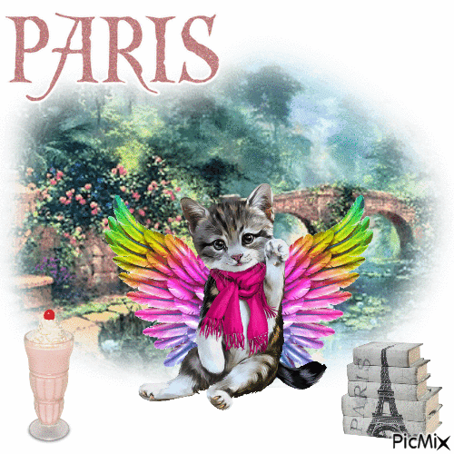 Paris Butterfly - GIF animasi gratis