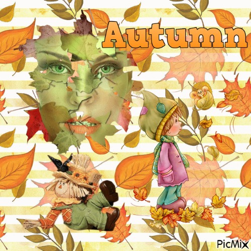 Autumn face - gratis png