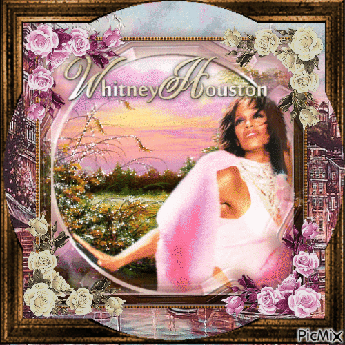Whitney Houston, Chanteuse américaine - Gratis animerad GIF