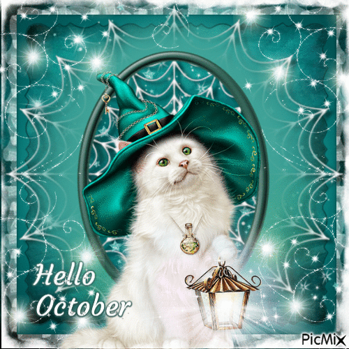 Welcome Hello  October - GIF animado gratis