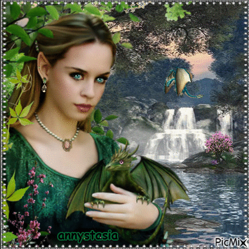 Annystasia et le dragon - Ingyenes animált GIF