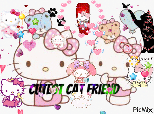 Hello kitty meow meow - Gratis animerad GIF