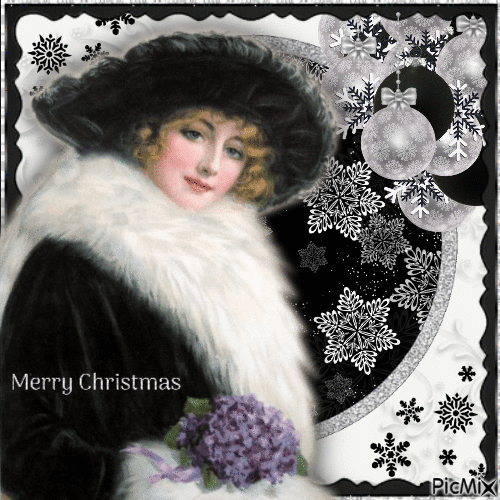 Vintage Christmas Portrait-RM 12-22-22 - Ilmainen animoitu GIF