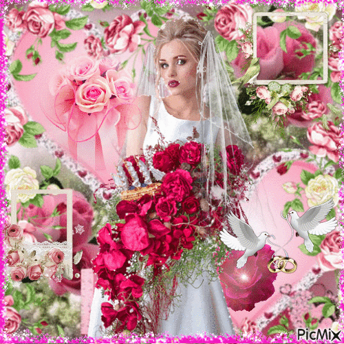 Pink Rose Bride - Besplatni animirani GIF