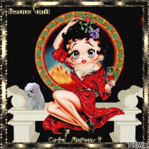 Betty Boop-Bonne nuit - Gratis geanimeerde GIF
