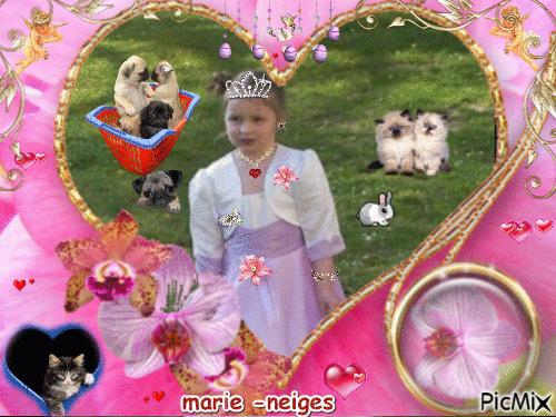 ma petite fille ma princesse Victorine - GIF animé gratuit