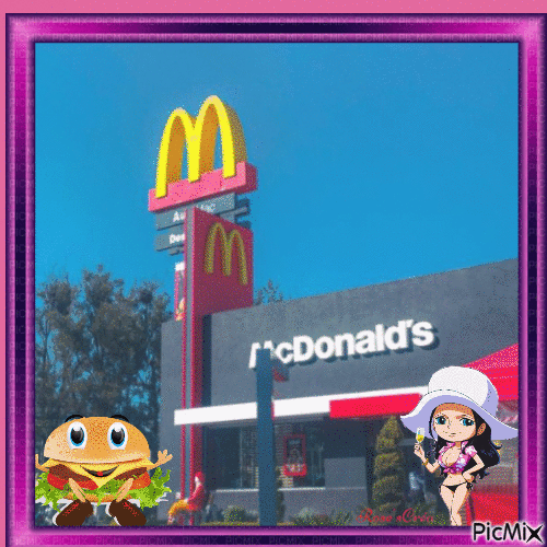 Concours : Personnages qui vont à McDonald's - Gratis geanimeerde GIF