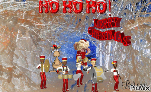 hohoho merry christmas - GIF animé gratuit