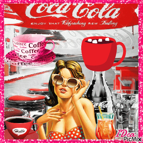 Café ou coca cola ? - Zdarma animovaný GIF