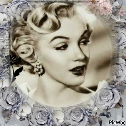 Portrait Maryline Monroe Vintage - gratis png