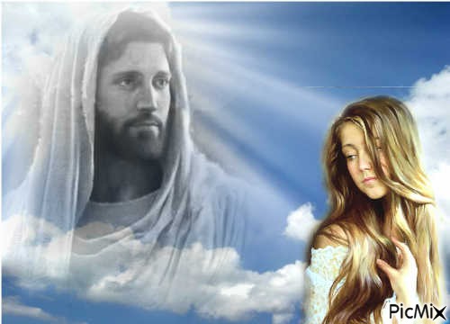 jesus  and girl - δωρεάν png