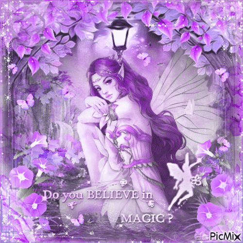 Purple fairy fantasy girl - Δωρεάν κινούμενο GIF
