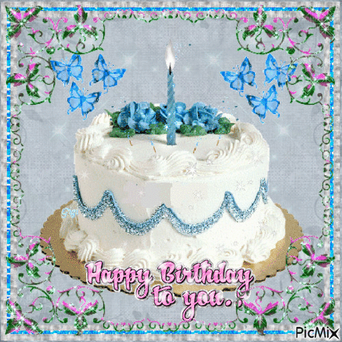 Happy Birthday Cake - Zdarma animovaný GIF