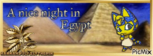 {A Nice Night in Egypt - Banner} - GIF animé gratuit