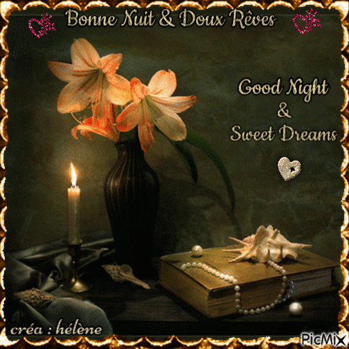 Bonne Nuit / Good Night  / Sweet Dreams - Ingyenes animált GIF