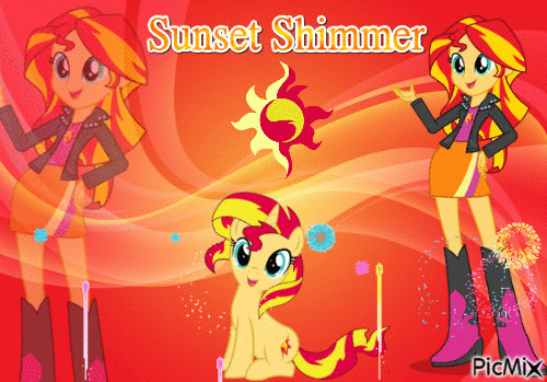 Sunset Shimmer - Gratis animeret GIF