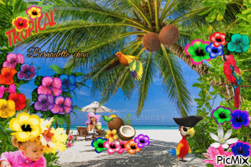 Tropical Island - Bezmaksas animēts GIF