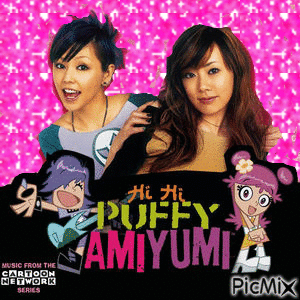 hi hi puffy amiyumi (REAL) - Gratis animerad GIF
