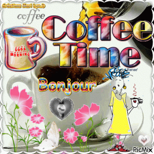 coffee time-mary - Free animated GIF