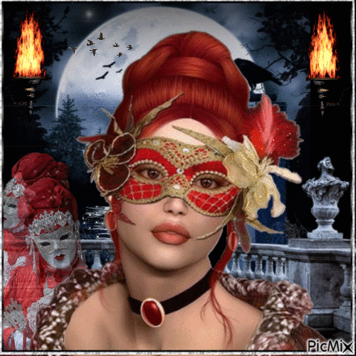masked woman - Δωρεάν κινούμενο GIF