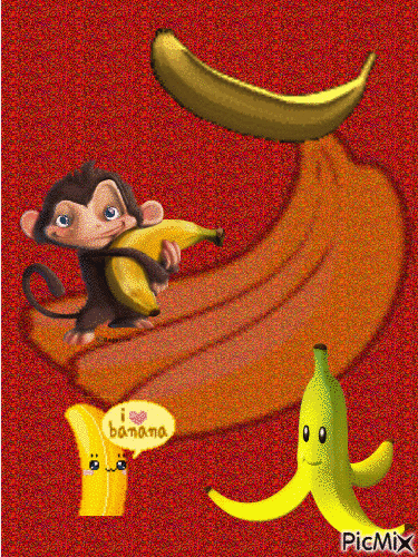 des bananes - GIF animasi gratis
