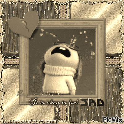 ♠Remember, it is okay to feel sad♠ - GIF animado grátis