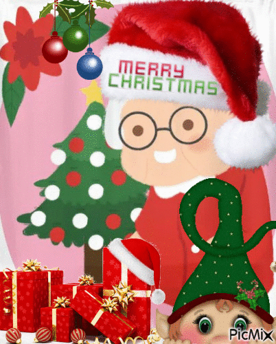 Granny Gifter Merry Christmas - Bezmaksas animēts GIF
