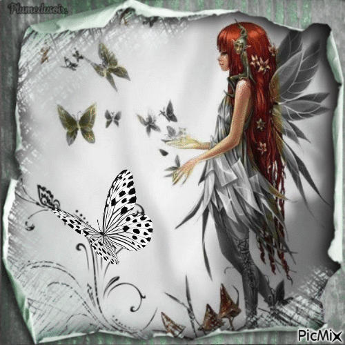 Mademoiselle Butterfly. - GIF animasi gratis