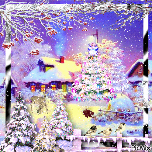 Happy Winter & Happy Holidays(1) - Nemokamas animacinis gif
