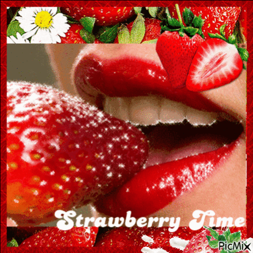Strawberries - GIF animasi gratis