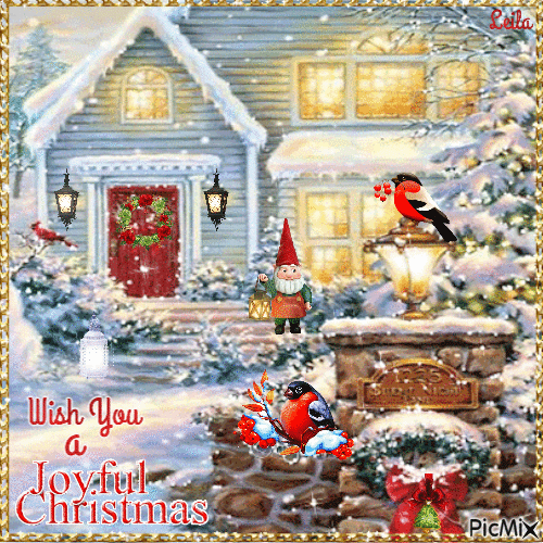 Wish you a Joyful Christmas - Free animated GIF