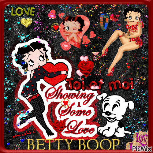 * Betty Boop & Love * - Zdarma animovaný GIF