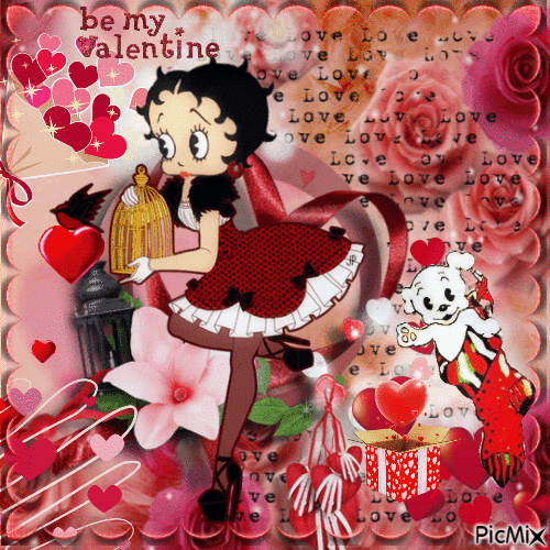 Betty boop Saint Valentin - Gratis geanimeerde GIF