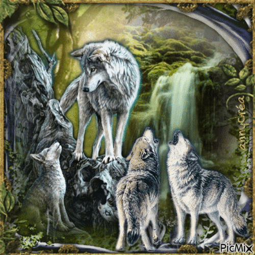 Ma passion pour les loups - Ingyenes animált GIF