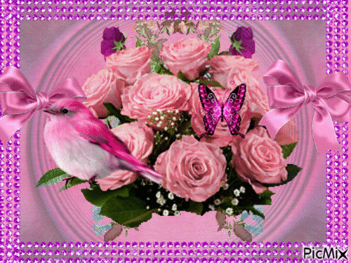 bouquet de fleurs - Besplatni animirani GIF