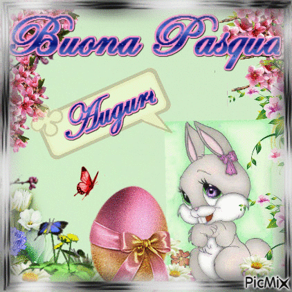 Happy Easter  Buona Pasqua - Безплатен анимиран GIF