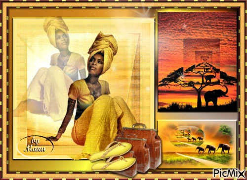 donna africana - darmowe png