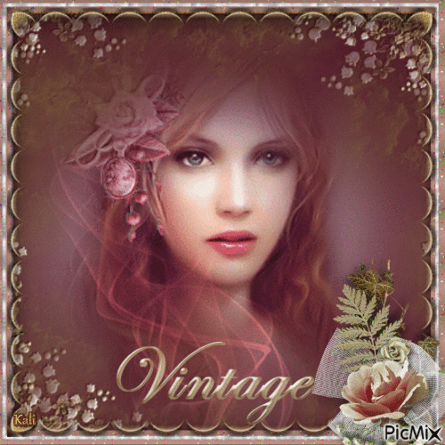 Vintage woman - 無料のアニメーション GIF