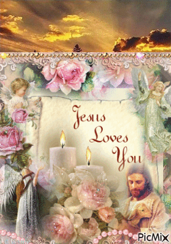 jesus loves you - Gratis animerad GIF